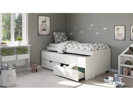 Cama Compacta Juvenil 90X190 Branca VENPRODIN