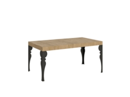 Mesa Extensível Paxon Premium 120/380x90 Cm Carvalho Natural Com Pés Antracite Itamoby