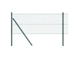 Conjunto 1 Poste De Cerca Vidaxl Verde Aço (100 X 0,8 M)