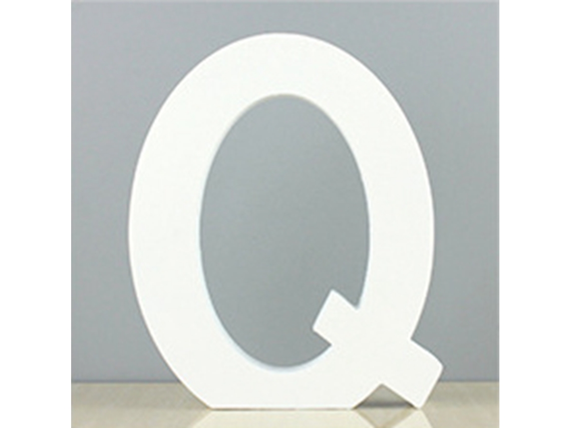 Ornament Madeira Branco 15x12x2cm com 2 Ganchos Metal