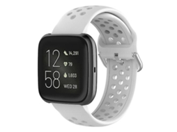 Lurelia Pulseira Esportiva Universal De Silicone, Compatível Com Fitbit Blaze/ Versa 2 23 Mm Branca