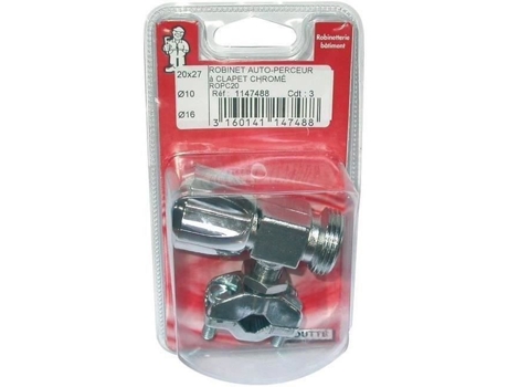 Válvula Autoperfurante Com Válvula Boutte Para Tubos De 10 A 16mm Saída 20x27