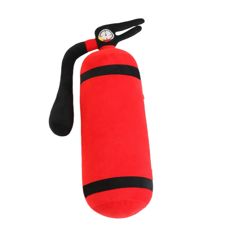 Almofada de Pelúcia Divertida e Criativa em Formato de Extintor de Incêndio, Macia e Confortável para Sofá. MDUG (vermelho 49×18 Cm)