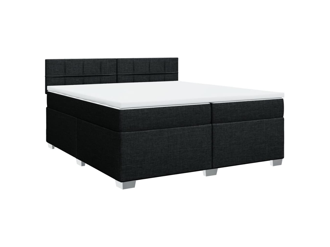 Box Spring Bed, Box Spring Beds Vidaxl Preto Tecido (200 X 200 Cm)
