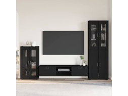 Vidaxl Conjunto De Móvel De Tv Florin 3 Unid. Preto