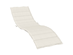 Almofadão de espreguiçadeira VIDAXL Creme Tecido (200x60x4 cm)