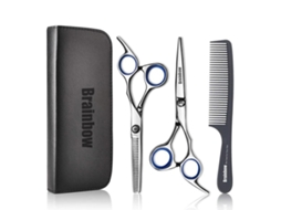 Tesoura De Cabelo De Aço Inoxidável De 6 Polegadas Para Corte E Modelagem Desbastadora Brilvibera