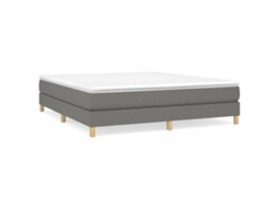 Box Spring Bed Frame, Box Spring Bed Frames Vidaxl Cinzeto Tecido (160 X 200 Cm)