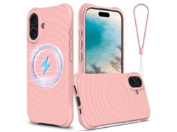 Capa Para Iphone 17 - Textura Ondulada Com Magsafe - Silicone Líquido