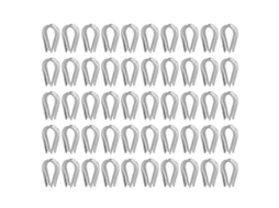 Olhal De Aço Inoxidável Para Cabo De Aço, 50 Unidades, Ferramentas De Rigging Para Indústria Naval (m10, 10 Mm)