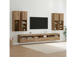 Vidaxl Conjunto De Gabinete De Parede Para Tv 7 Unid.