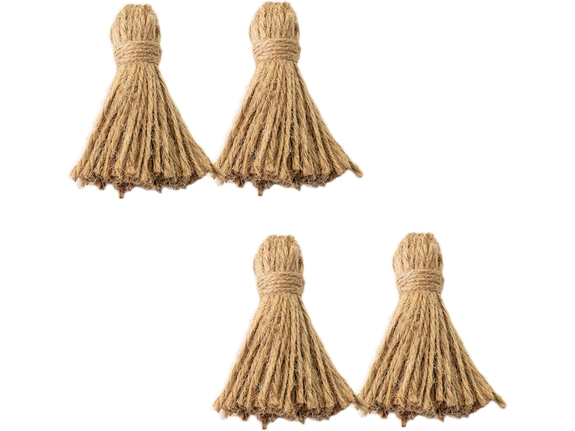 Conjunto 4 Pompons Decorativos Plástico Cáqui Artesanato Diy Acessórios Feitos Festas Cosplay Decoração Parede GOKOCO