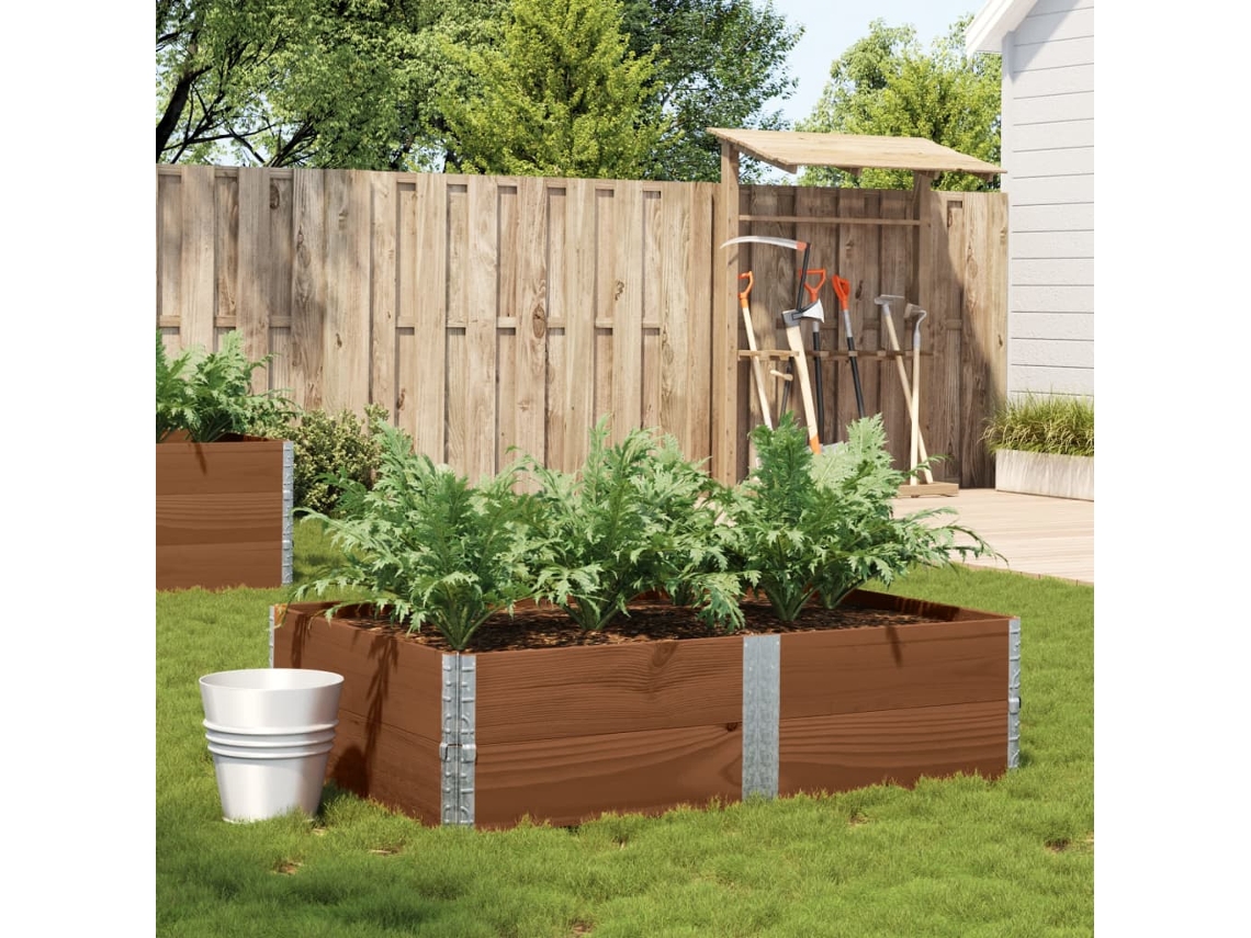 Vidaxl Vaso/floreira Para Jardim 150x100 Cm Pinho Maciço Castanho