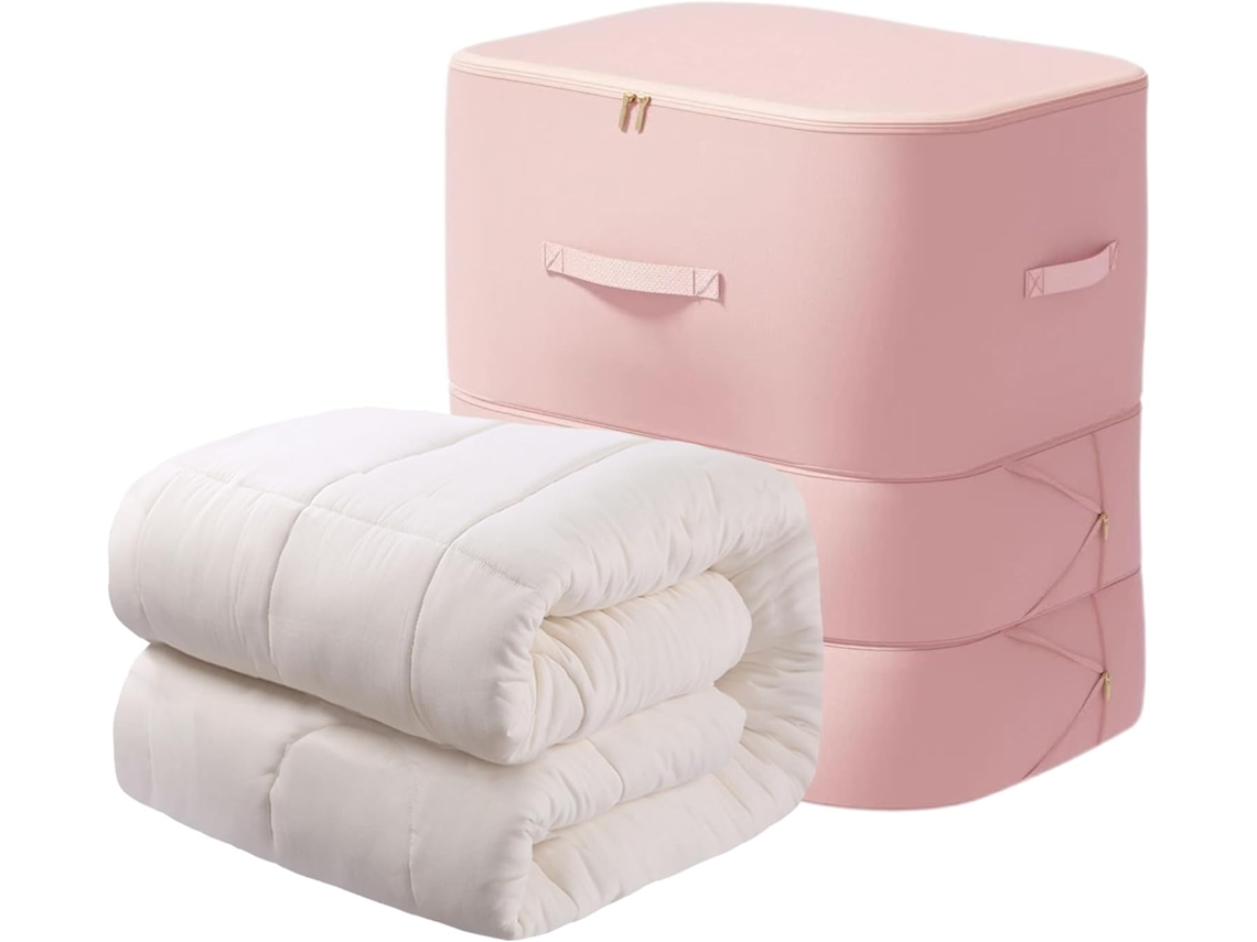 Sacos para Guardar Cobertores Armazenamento de Roupas Autocompressível Amplo Espaço Embaixo da Cama, CHABERLU
