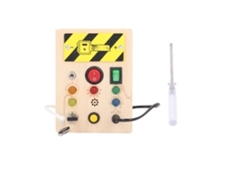 Brinquedo De Madeira Led Para Crianças Com Chave E Interruptor De Luz Atividade Sensorial