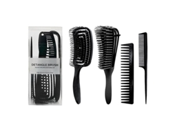 2026 conjunto de 4 Pentes Profissionais para Cabelo com Suporte, Pente Desembaraçador, Pente de Dentes Largos e Pente de Rabo