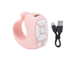 Fingertip Remote Control Ring Wireless Bluetooth Video Controller 7 Key For Tiktok Scrolling Pink LAXISCREED