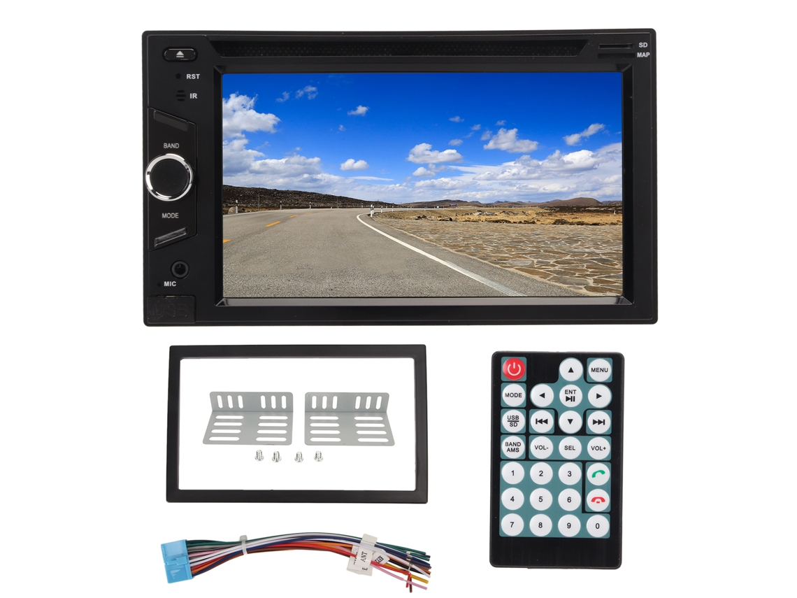 Player Cd Dvd Carro 6.2 Polegadas Bluetooth Led