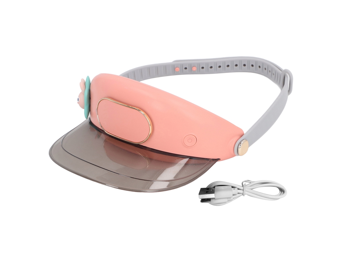 Chapéu Visor com Ventilador Sem Lâmina Rosa Conejo Estrela