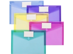 Pacote com 10 Envelopes Plásticos Transparentes para Documentos BRILVIBERA