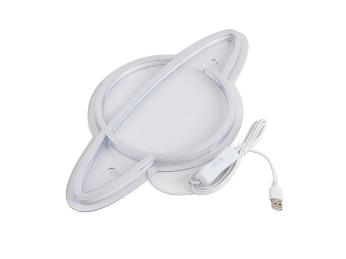 Luz de neon LED em forma de planeta, USB, decoração de festas, aniversário, casamento, parede, mesa S/MARCA