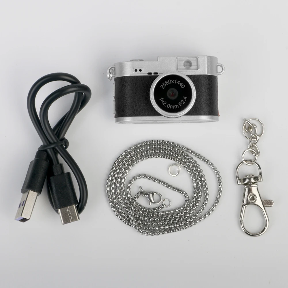 Mini Câmera, Gravação de Vídeo, Flash Led, Tela Ips de 1,47 Polegadas, Vários Filtros MDUG (preto 8gb)