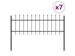 Barreira De Jardim De Aço Cinza Moderna Vidaxl Cinza Aço (170x3.4x110 Cm)