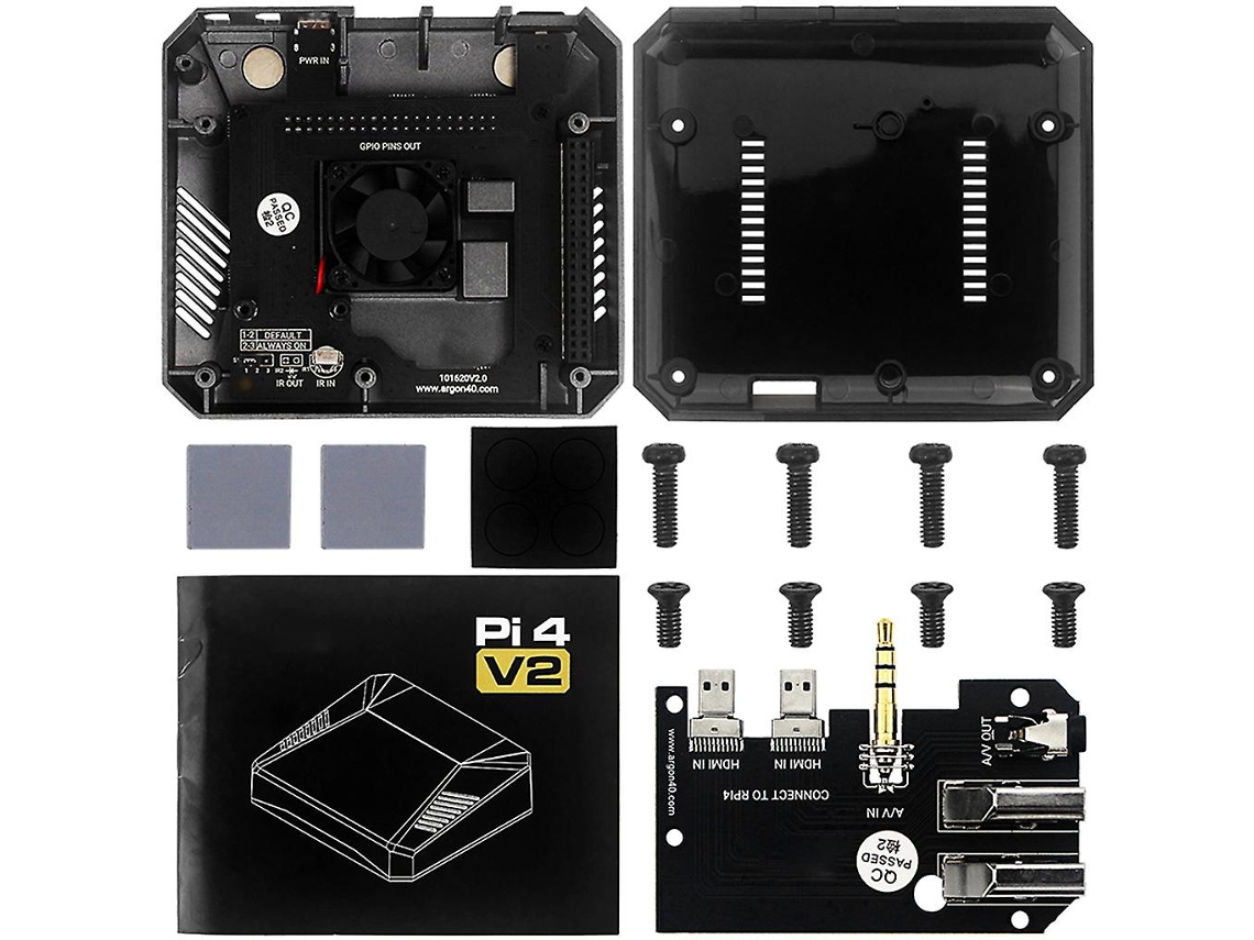 1 Unidade De Alumínio Para Capa Com Botão Liga/desliga Seguro, Ventilador De Resfriamento Para Raspberry Pi 4b