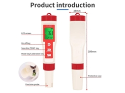 Caneta De Teste De Cloro 5 Em 1 Testador De Qualidade Da Água Cl2 Temp Ph H2 Orp Medição Compatível Com Aquário Natação Slowmoose