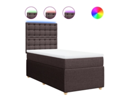 Box Spring Bed, Box Spring Beds Vidaxl Marrom Tecido (100 X 200 Cm)