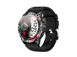 Couro Preto Senbono Hk08 Tela Amoled De 1,43inch Gps Bússola Geomagnética Altitude E Pressão Chamada Bluetooth Relógio Inteligente Mdug