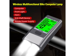Computador De Bicicleta Sem Fio Com Luz Dianteira Led E Buzina, Velocímetro E Odômetro Para Bicicleta
