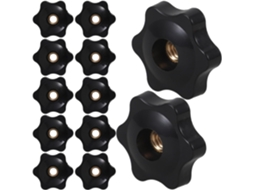 Betooky 1/4" Rosca Interna 12 Botões Pretos Com Alta Durabilidade E