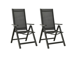 Folding Chair, Folding Chairs Vidaxl Preto Alumínio (n/a)