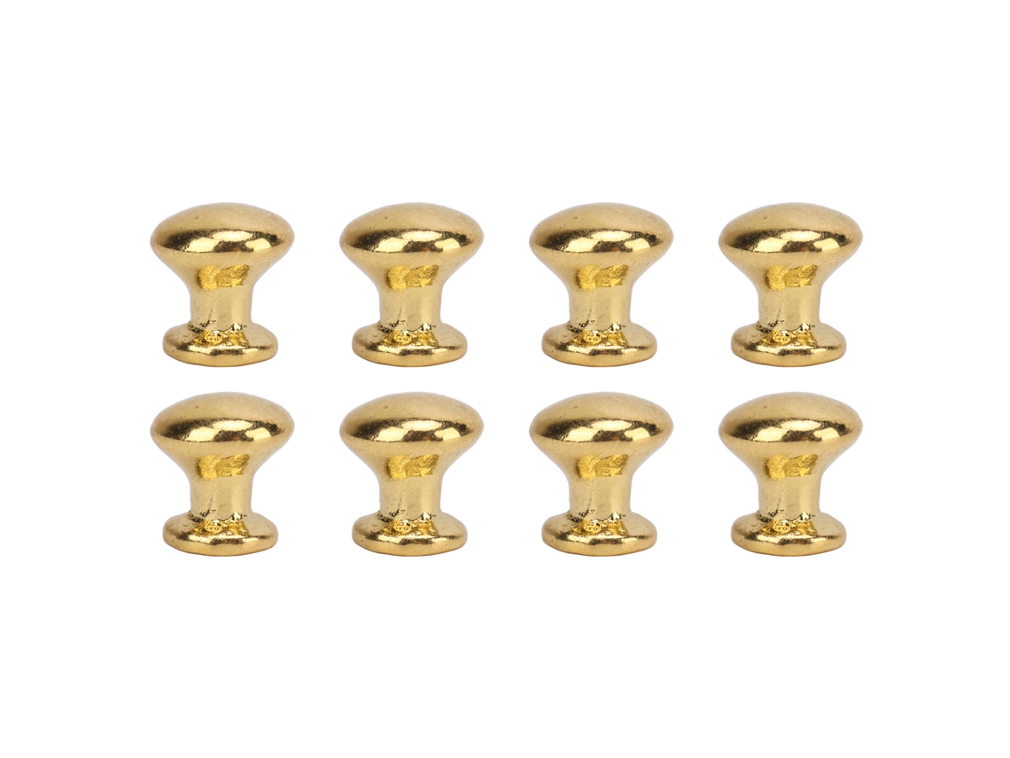 Mali 8pcs Alças de Porta de Casinha de Bonecas Miniatura Metal 1:12 Cabeça Redonda Dourado