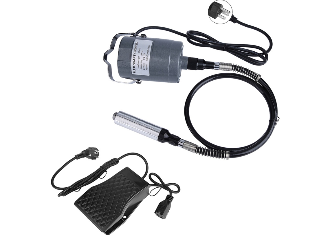 Kit Dremel De Velocidade Variável Com Pé E 53 Peças De Fiação E Polimento Da Laxiscreed