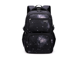 Mochila Escolar Com Céu Estrelado E Suporte Para As Costas.céu Estrelado Completamente Negro