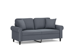 Maison Exclusive - Sofá 2 Lug. C/ Almofadas Decorativas 140 Cm Veludo Cinza-escuro