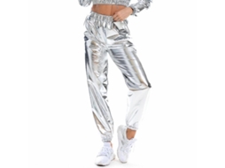 Pantalones casuales Fasst, holográficos, moda urbana, mujer, versátiles