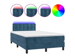 Box Spring Bed, Box Spring Beds Vidaxl Azul Veludo (120 X 190 Cm)