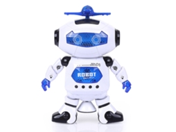 Brinquedo Robô Dançante Giratório de Corpo 360 com Luzes Led Piscando e Música Robô Infantil Eletrônico JEDBESETZT