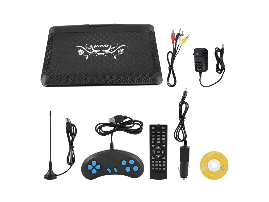 Dvd Player Portátil Com Tela Giratória E Carregável