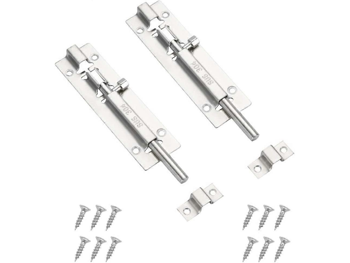 Pacote Com 2 Fechaduras De Porta Para Banheiro, Quarto, Banheiro, Chuveiro Trava Deslizante De Fácil Instalação Com Parafusos Aquaforge