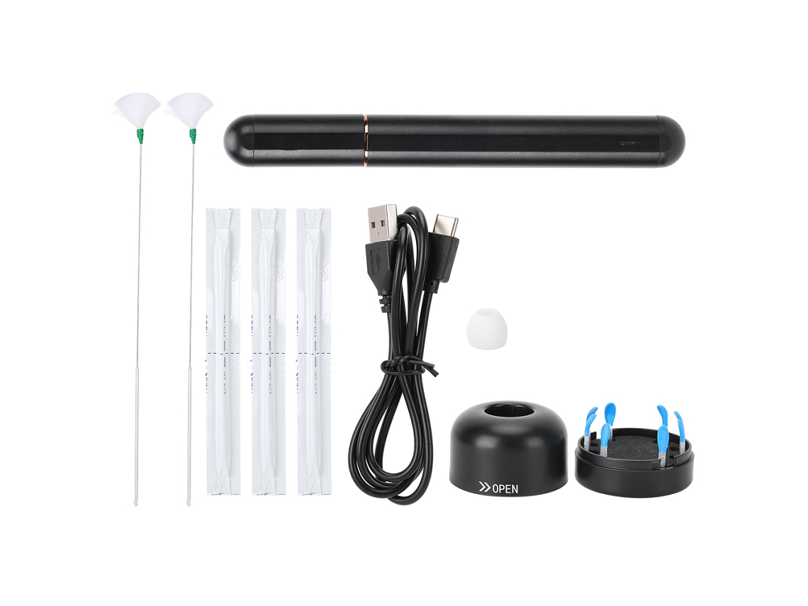 T1‑1 Otoscópio Inteligente Sem Fio Integrado Bastão Compacto De Limpeza De Ouvido Ferramenta De Picker