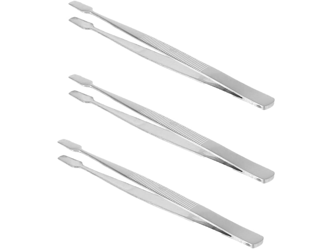 Conjunto Sewacc Carimbos em aço inoxidável com design côncavo-convexo, 3 peças, capa antiderrapante, portátil para