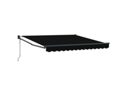 Conjunto 1 Toldo Retrátil Vidaxl Preto Poliéster (300 X 250 X 165 Cm)