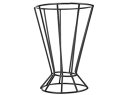 Suporte de planta geométrico em ferro de 25x21cm para parede de jardim