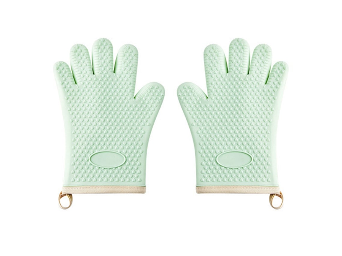 Luvas De Silicone Para Forno E Micro Ondas Antiderrapantes, Resistentes Ao Calor, Luvas Para Churrasco Com Dedos Para Grelhar Na Cozinha, Assar