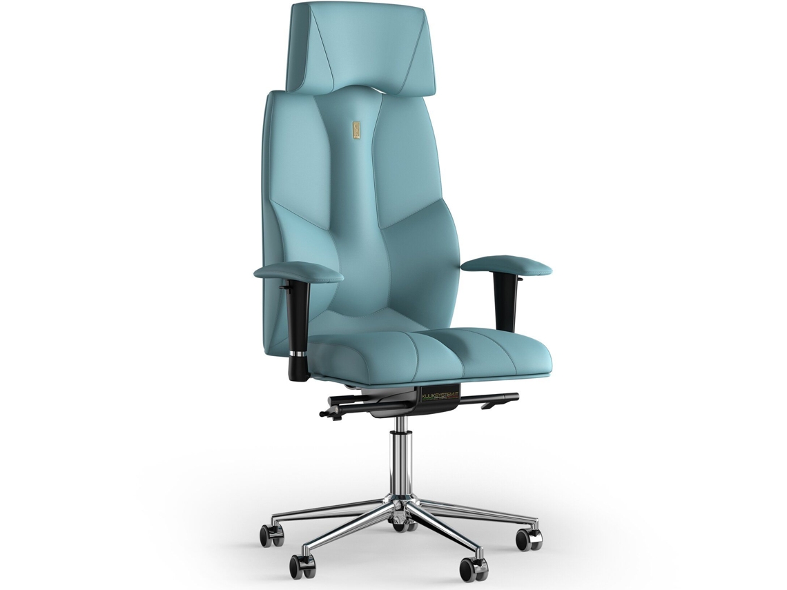 Cadeira de Escritório Ergonómica KULIK Business PU Couro (Azul -130x50x50cm)