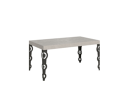 Mesa Extensível Karamay Cashmere 160/420x90 Cm Com Pés Antracite Itamoby